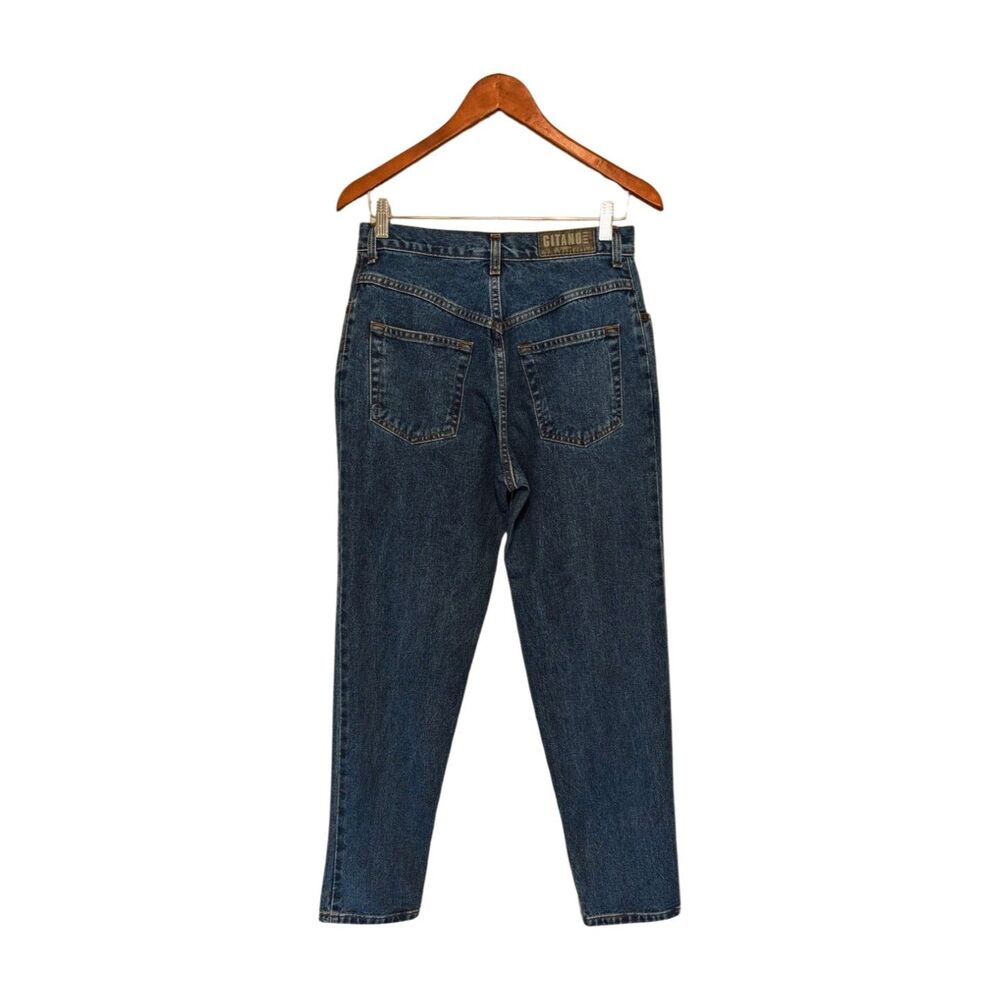 Vintage 80s Gitano High Waist V Yoked Mom Blue Denim Jeans 10 P Tapered Leg